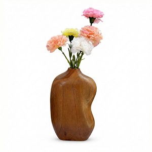 Vases et pots à fleurs en bois de teck, fabrication sur mesure, vente en gros |   Aqdus Saleem Inde - Product Image 2