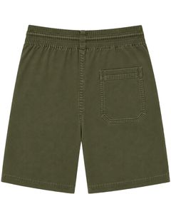 กางเกงขาสั้นเบอร์มิวดาสีเขียวมะกอกแบบลำลองสำหรับผู้ชาย กางเกงชายหาดแบบมีเชือกผูกเอว น้ำหนักเบา ทรงหลวม ผ้าคอตตอนผสม - Product Image 2