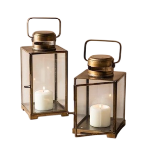 Farol Moderno de Metal y Vidrio con Acabado en Latón, Faroles de Metal para Velas, Decoración del Hogar para Exteriores, Hechos a Mano, Personalizados - Product Image 6