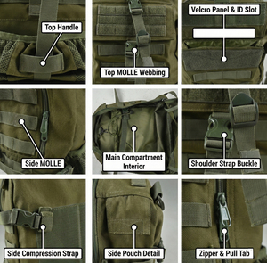 Sacs à dos tactiques Molle 45L personnalisés pour hommes, idéaux pour la randonnée, la chasse et la gym – Vente en gros - Product Image 2