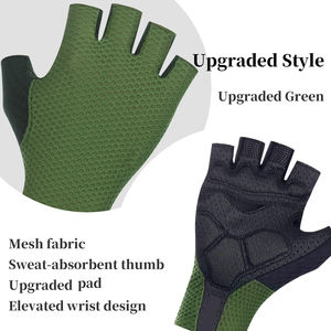 Guantes de Ciclismo de Verano con Almohadilla de Gel, Transpirables, de Medio Dedo, que Absorben la Humedad, Elásticos, Unisex, Profesionales, Antideslizantes - Product Image 5