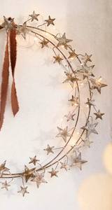 พวงหรีดดาวโลหะสีเงินสไตล์เรโทร ตกแต่งผนังแบบวินเทจ สำหรับตกแต่งคริสต์มาสสไตล์ยุโรป ตกแต่งบ้าน งานแต่งงาน และของประดับตกแต่ง - Product Image 3