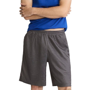 Shorts en maille 100% polyester respirants et à séchage rapide avec cordon de serrage à la taille, service OEM, shorts en maille sur mesure - Product Image 3