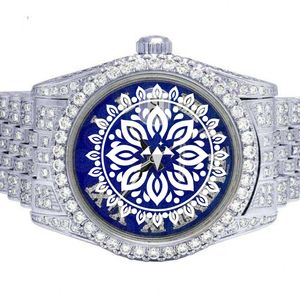 Luxury Women's Stainless Steel <b>Watch</b> 36mm Round Analog Quartz Blue Dial Diamond Bezel Luminous Fashion Design - Product Image 5