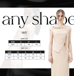 Nouvelle collection de jupes fabricant du Vietnam jupe crayon minimale tissée beige en coton mélangé jupe droite beige minimaliste - Product Image 6