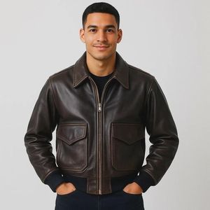 Chaquetas de cuero para invierno con logo frontal, bajo MOQ, precio mayorista, chaquetas de cuero para venta en línea - Product Image 1