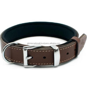Collar de perro de cuero original resistente y duradero para perros de tamaño mediano o pequeño, precio al por mayor, accesorios para perros, suministros para mascotas - Product Image 1