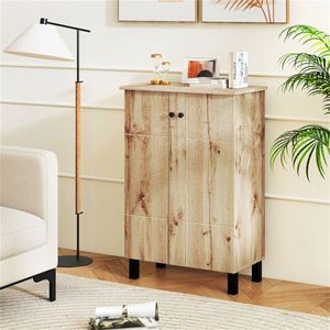 Scarpiera in Legno a 4 Ripiani Stile Rustico con Ripiano Antiribaltamento Rimovibile, Organizzatore per Scarpe da Ingresso - Product Image 6