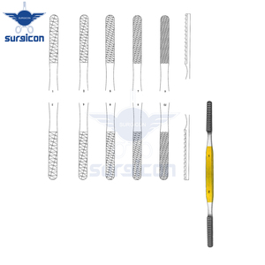 Râpes nasales Fomon 20,5 cm / 8 pouces, ensemble standard de 5 avec inserts en carbure de tungstène TC pour le façonnage et la remodelage précis des os nasaux - Product Image 4
