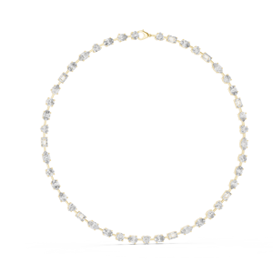 Collier en diamant de laboratoire plaqué or jaune, chaîne à maillons, pendentif de luxe, bijoux pour mariage, anniversaire, fête - Product Image 1