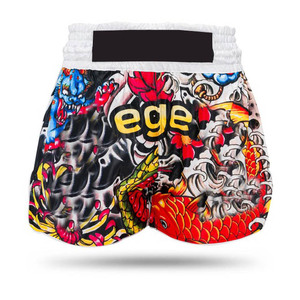 Pantalones Cortos de Muay Thai en Satén para Gimnasio, Boxeo, Karate, Entrenamiento, Combate, Ropa Ligera y Cómoda para Artes Marciales - Product Image 3