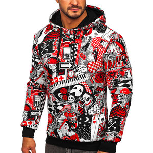 Nouveauté : Sweat à capuche pour homme en coton mélangé, épais, avec logo personnalisé, différentes couleurs, sublimation - Product Image 5