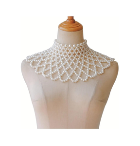 Collier de perles blanches au design magnifique, idéal pour les cadeaux d'anniversaire, collier de perles à porter sur l'épaule - Product Image 2