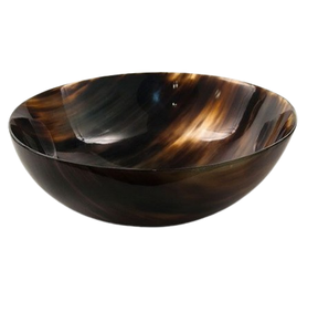 Ensemble de deux bols en corne polie, design indien artisanal, bols décoratifs en corne de buffle, qualité supérieure pour les occasions de fête - Product Image 2