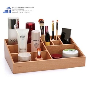 Boîte de rangement en bois pour cosmétiques, rectangle, en pin, avec tiroir et poignée métallique, pour bijoux, montres, lunettes, fabriquée au Vietnam - Product Image 2