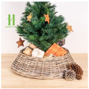 Faldas para Árboles de Navidad Hechas a Mano, Falda Rústica para Árbol de Navidad de Jacinto de Agua, Collar Bohemio para Árbol de Navidad, Hecho en Vietnam - Product Image 4