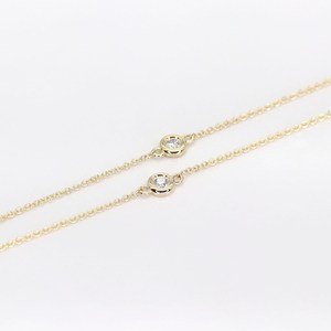 Collier pendentif minimaliste en or 18 carats avec diamant de laboratoire et chaîne à barres géométriques pavées de diamants, pendentif diamant mobile - Product Image 5