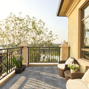 9 Pack Plastic Interlocking Deck Tiles 11.8"x11.8" Waterproof Flooring for Indoor & Outdoor Patio for Decking - Product Image 4