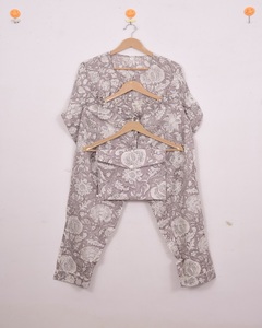 Ensembles de pyjama en coton doux imprimés à la main 2026 – Tenues de nuit respirantes pour l'été à prix avantageux - Product Image 6