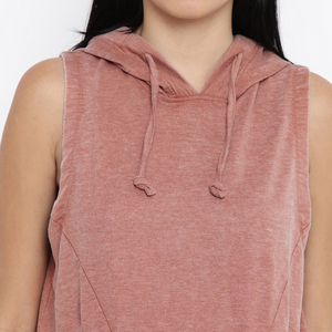 Débardeur à capuche long en jersey pour femme, séchage rapide, sans manches, pour le sport, l'entraînement en extérieur, la course à pied, les activités sportives, la gym - Product Image 6
