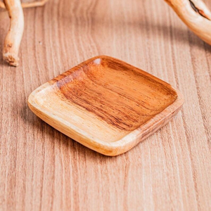 Wooden <b>Coaster</b> With Natural Wood Polish Finishing Square Shape Flower Design <b>For</b> Serving <b>Drinks</b> by blossom craft india - Product Image 4