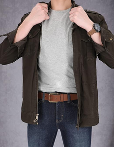 2026 Men's Custom Logo Genuine Leather <b>Belt</b> Wholesale OEM High-Quality Dress Casual <b>Jeans</b> <b>Belts</b> With Stylish Pin Buckle Design - Product Image 4