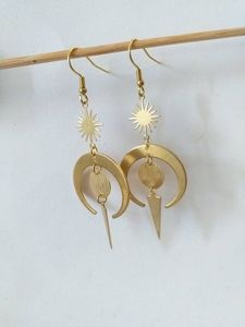 Indian Manufactured Of Minimalist Handmade Spiral Brass Long fine <b>cuff</b> <b>Earring</b> Jewelry for Women Casual & Formal Wear - Product Image 2