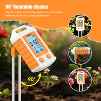 YIERYI 6 in 1 Alat Uji Tanah Digital NPK Meter Pengukur Kelembaban Tanah Suhu Kesuburan EC Tester untuk Pertanian Kebun Rumah Kaca