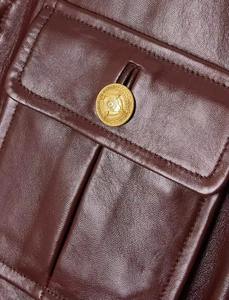 Gilet en cuir véritable imperméable et coupe-vent pour femme, avec fermeture éclair personnalisable, respirant et respectueux de l'environnement, en toile - Product Image 2