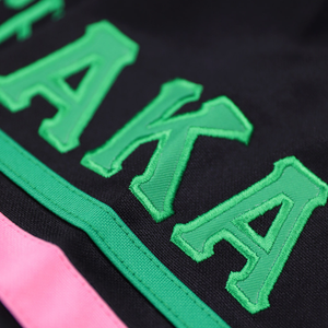 เสื้อฟุตบอลสีดำสำหรับผู้ชาย ปักลายเชนิลล์ สไตล์กรีก สำหรับชมรมนักกีฬา แขนสั้น ระบายอากาศได้ดี ผ้าตาข่าย สไตล์สปอร์ต - Product Image 5