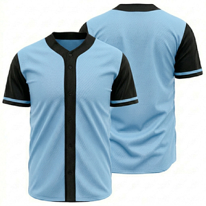 เสื้อเบสบอลสั่งทำสีเทา-ดำ ติดกระดุมด้านหน้า แขนสั้น ผ้าตาข่ายระบายอากาศ สำหรับทุกเพศ ทุกวัย เหมาะสำหรับทีม ทรงปกติ ซับเหงื่อได้ดี - Product Image 3