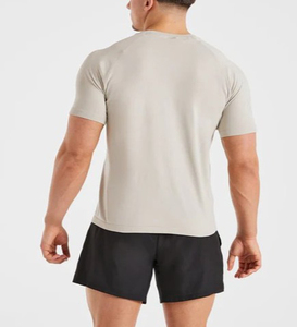 Camiseta de Manga Corta con Cuello Redondo para Hombre, Logotipo Personalizado, Venta al Por Mayor, Calidad Superior, Corte Regular, Color Sólido, Jersey de Algodón, Transpirable, Ropa Casual - Product Image 6