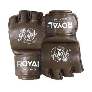 Gants de boxe professionnels Royal 6oz 8oz 10oz 12oz 14oz 16oz en similicuir, gants d'entraînement Sanda pour adultes, logo imprimé - Product Image 1
