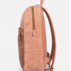 Men Leather Laptop <b>Backpack</b> Fashion Men's Business Work Leather <b>Backpack</b> Mens Zipper Leather Travel <b>Backpack</b> - Product Image 5