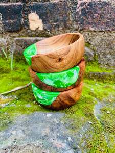 ชามเรซิ่นไม้กระถินเทศทำมือ ของตกแต่งครัวสไตล์เรียบง่าย ชามใส่อาหารไม้และเรซิ่น คุณภาพดีเยี่ยม ภาชนะบนโต๊ะอาหาร - Product Image 3