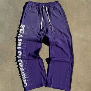 ชุดเซ็ตฮู้ดดี้และกางเกงวอร์มขายาวทรงหลวมผ้าเฟรนช์เทอร์รี่ พิมพ์ลายได้ตามต้องการ เป็นมิตรต่อสิ่งแวดล้อม ระบายอากาศได้ดี เหมาะสำหรับฤดูใบไม้ผลิ สำหรับผู้ชาย - Product Image 6