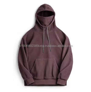 Masque cagoule vintage en polaire épaisse 450 g/m² pour homme, coupe oversize, personnalisable avec votre propre logo - Product Image 2