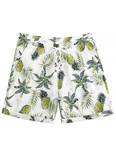 Shorts colorés pour hommes, imprimés, taille élastique, cordon de serrage, plage, été, décontracté, vacances, léger, blanc, haut de gamme, pour la plage et la natation - Product Image 2