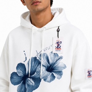 Sudadera con Capucha Estampada en Serigrafía para Hombre, Suave y Cálida, con Cordón Ajustable, Estilo Casual Deportivo Urbano - Product Image 4