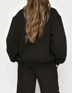 Ensemble de survêtement évasé personnalisé pour femme, taille haute, tenue de sport deux pièces, vêtements de fitness en Spandex/Coton avec poches - Product Image 2