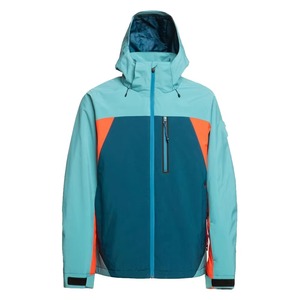 Chaqueta con Capucha de Tejido Softshell, Diseño Color Block, Cierre de Cremallera, Corte Regular, Ropa de Invierno para Exteriores, Material de Poliéster - Product Image 1