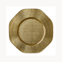 Assiette de présentation ronde en métal haut de gamme, élégante et personnalisable, pour la décoration de table, nouveau design pour événements