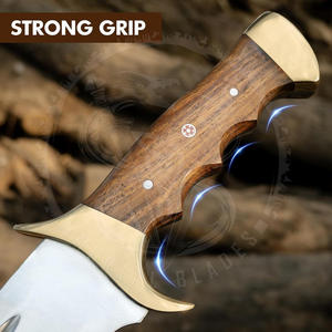 Cuchillo de Caza MORTAL BLADES, Personalizable, Hoja Fija de Acero Inoxidable, Mango de Madera de Palisandro, Cuchillo de Supervivencia para Exteriores y Camping con Funda - Product Image 3