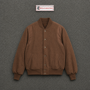 Chaqueta Casual Marrón Estilo Universitario para Hombre, Urbana, con Relleno Grueso de Poliéster, Cuello Camisero, Manga Regular - Product Image 5