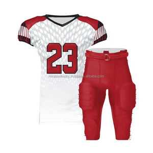 Uniforme de football américain unisexe XL personnalisable, ensembles de vêtements de sport à sublimation haute performance, respirants, légers, séchage rapide, shorts pour adultes - Product Image 1