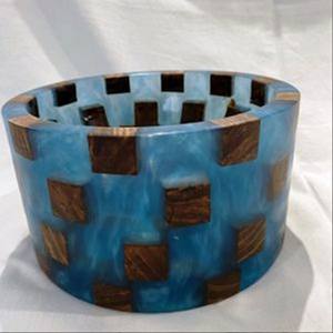 Artículo en Venta, Vajilla de Resina Pulida Ecológica de Origen Indio, Diseño de Lujo, Apta para Lavavajillas, Arte Moderno para Fiestas - Product Image 5