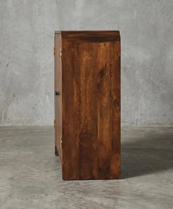 Armarios Blancos de Madera Maciza de Caoba Estilo Americano de Mediados de Siglo con 2 Puertas Louvre y 2 Cajones Grandes para Ropa, Ideales para Casas de Campo - Product Image 6