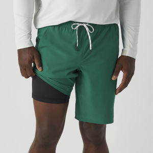 <b>Men</b> Casual Board Shorts Eco-Friendly Quick Dry Swim <b>Trunks</b> Elastic Waist Drawstring Surf Plain Dyed Short With Pocket Breathable - Product Image 2