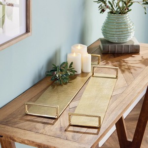 Plateau de service en métal tendance, forme originale, plat décoratif en aluminium poli, plat à fruits, décoration de table pour mariage et fête - Product Image 5