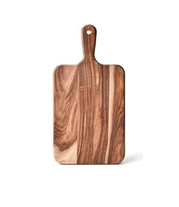Planche de cuisine en bois massif robuste, planche à découper rectangulaire en noyer avec poignée, bloc de découpe en bois massif pour la cuisine - Product Image 1